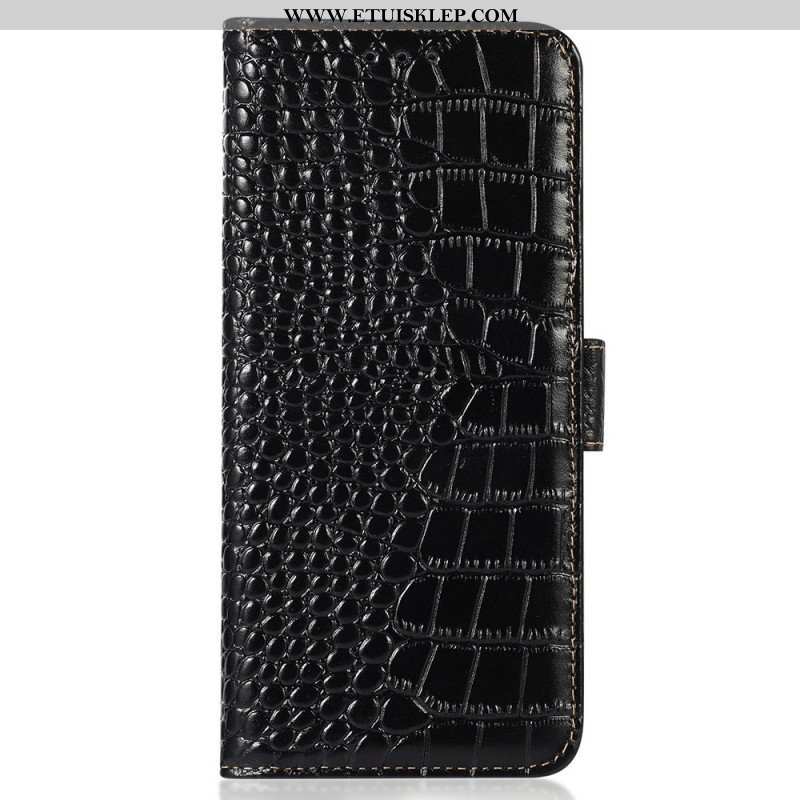 Etui Folio do Samsung Galaxy S23 5G Rfid W Stylu Krokodyla